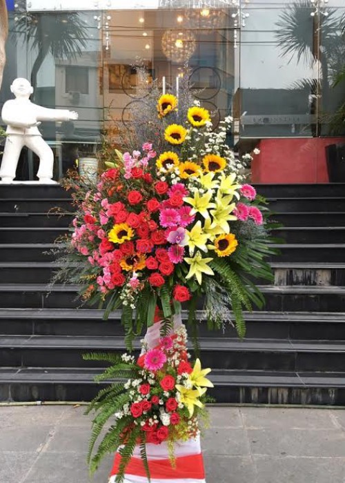 hoa chúc mừng phong cách mộc