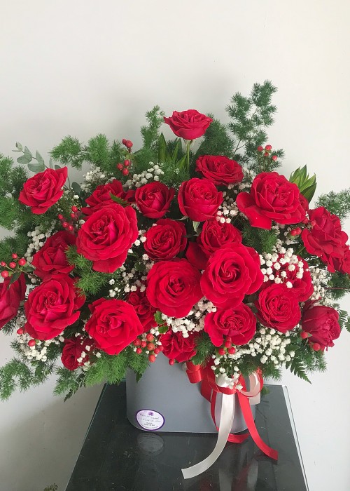 Hộp hoa hồng đỏ