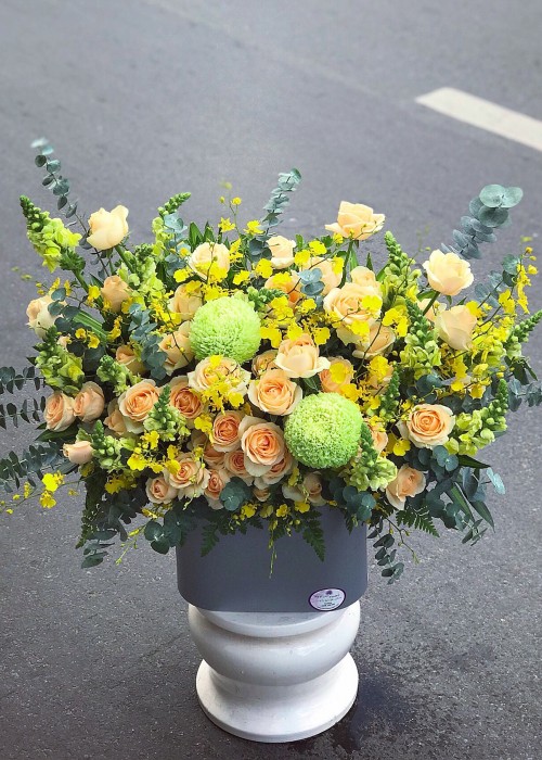 Hộp hoa sinh nhật ấm áp