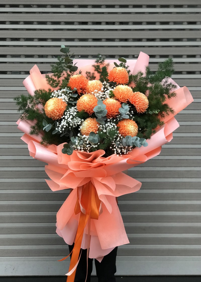 Cúc mẫu đơn cam