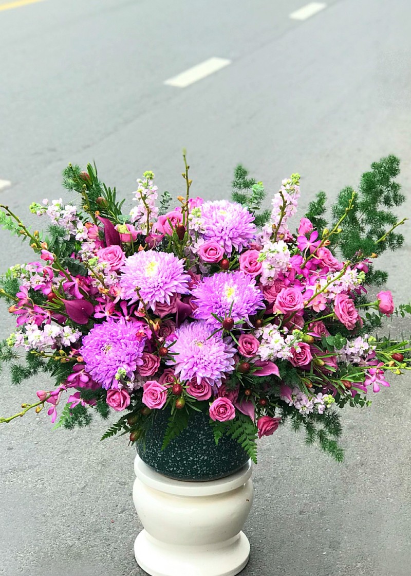 Chậu hoa chúc mừng