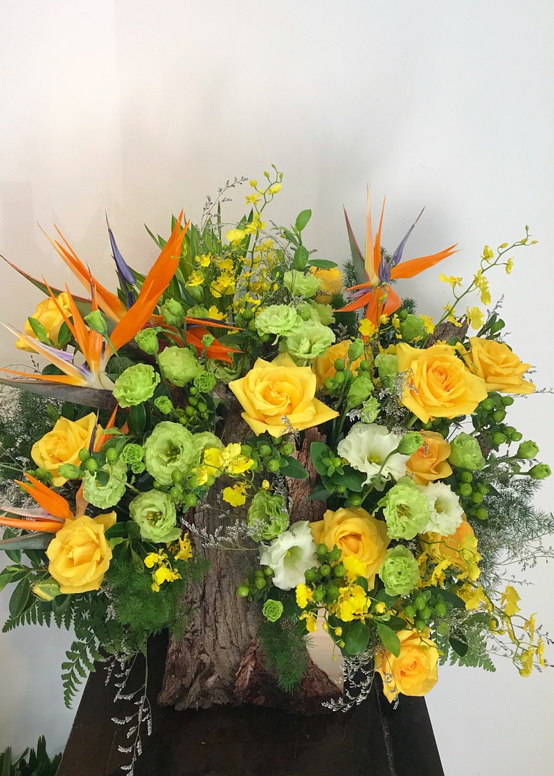 Chậu hoa style mộc