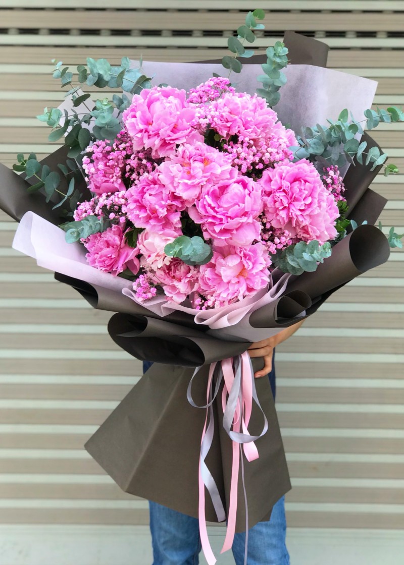 Bó mẫu đơn hồng