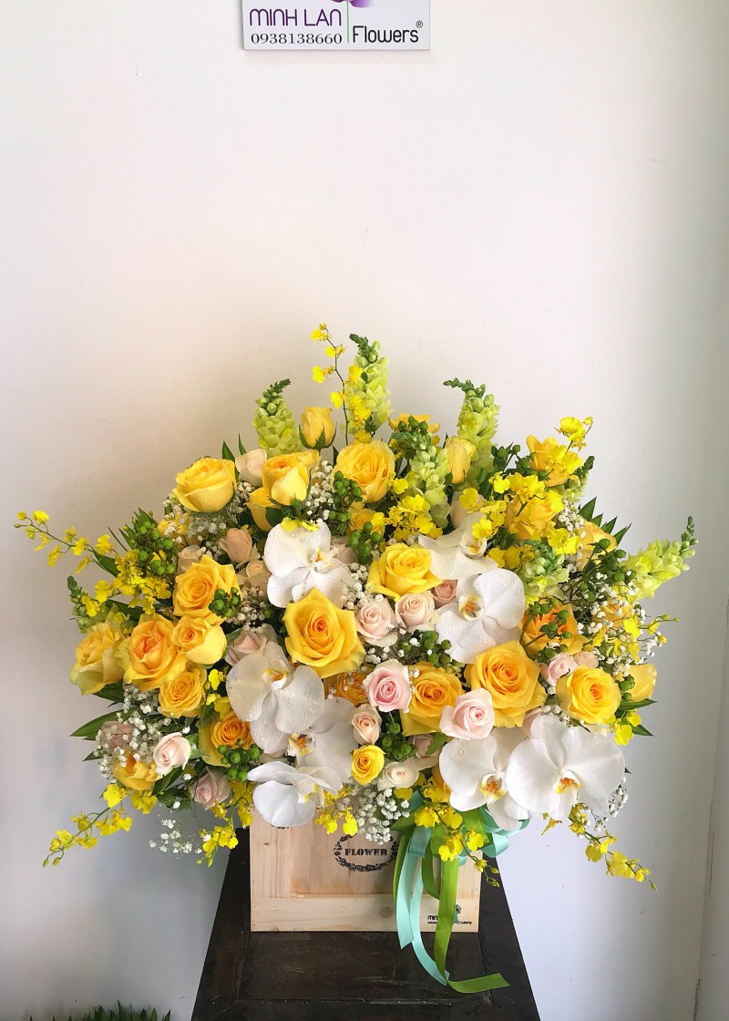 Chậu hoa hồng yêu thương