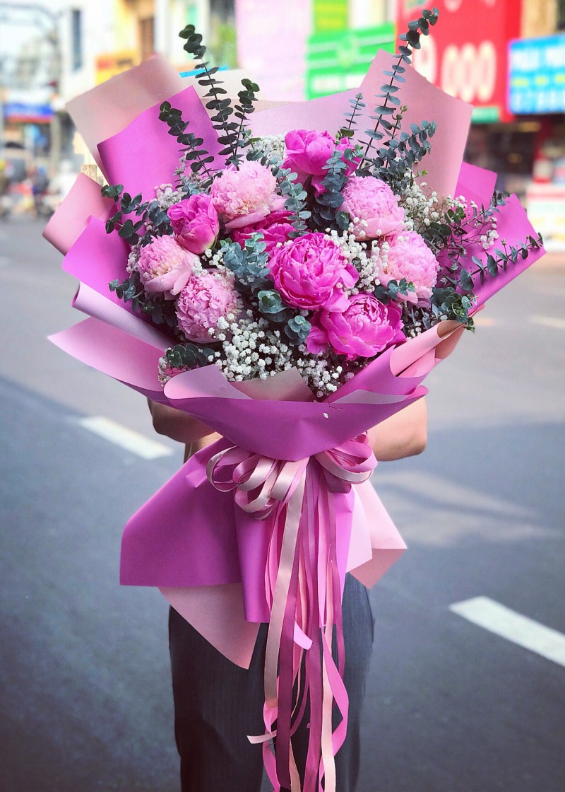 Bó hoa cúc mẫu đơn 