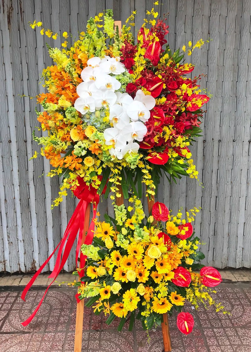 Kệ hoa khai trương phát tài