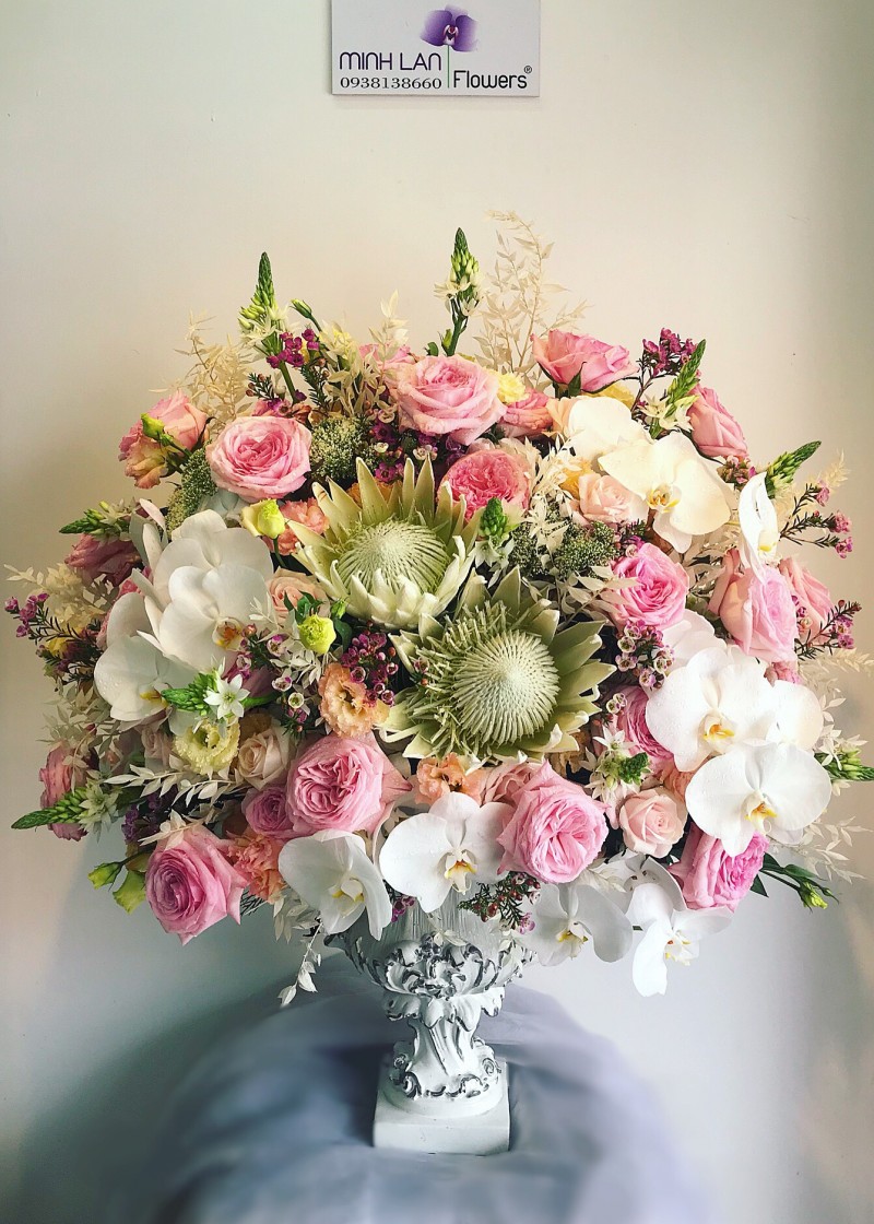 Chậu hoa tone pastel 